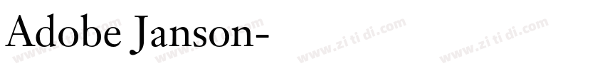 Adobe Janson字体转换